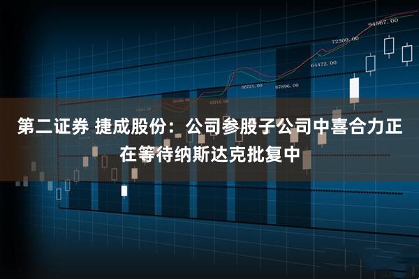 第二证券 捷成股份：公司参股子公司中喜合力正在等待纳斯达克批复中